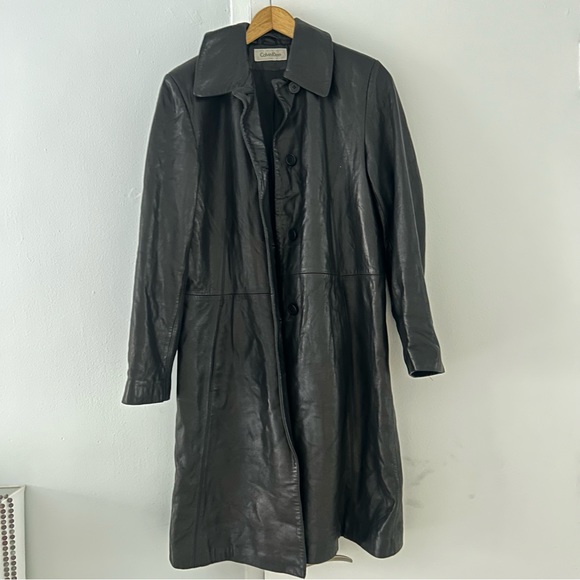 CALVIN KLEIN Lambskin Leather Butter Soft sz S - Picture 2 of 13